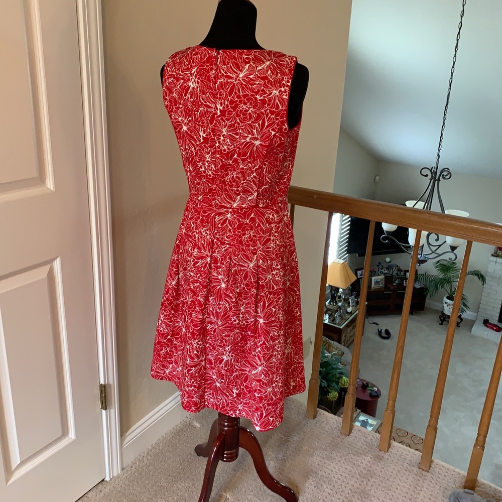 Talbot Dress - Red Flower Pattern - Picture 3 of 4